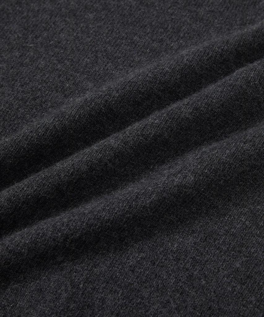 WEST GRAND BOULEVARD Semi-Over Wool Blended Knit Charcoal