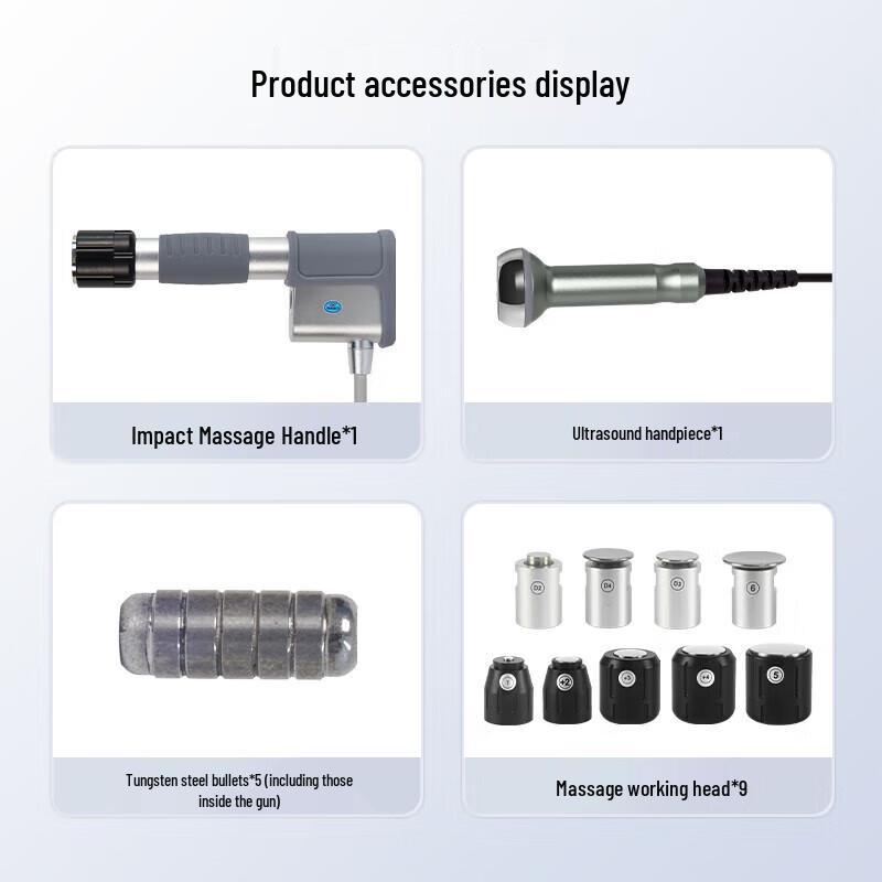 HAOMENG HMCJ200M 2-in-1 Shockwave & Ultrasonic Therapy Device CN plug (adapter included)