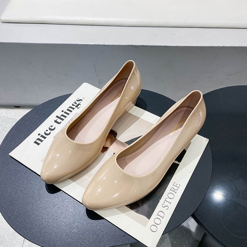 Новые туфли на наклонном каблуке, женские модные простые туфли-бини с заостренным носком, повседневные туфли в стиле ретро с одной педалью, ленивые туфли на плоской подошве