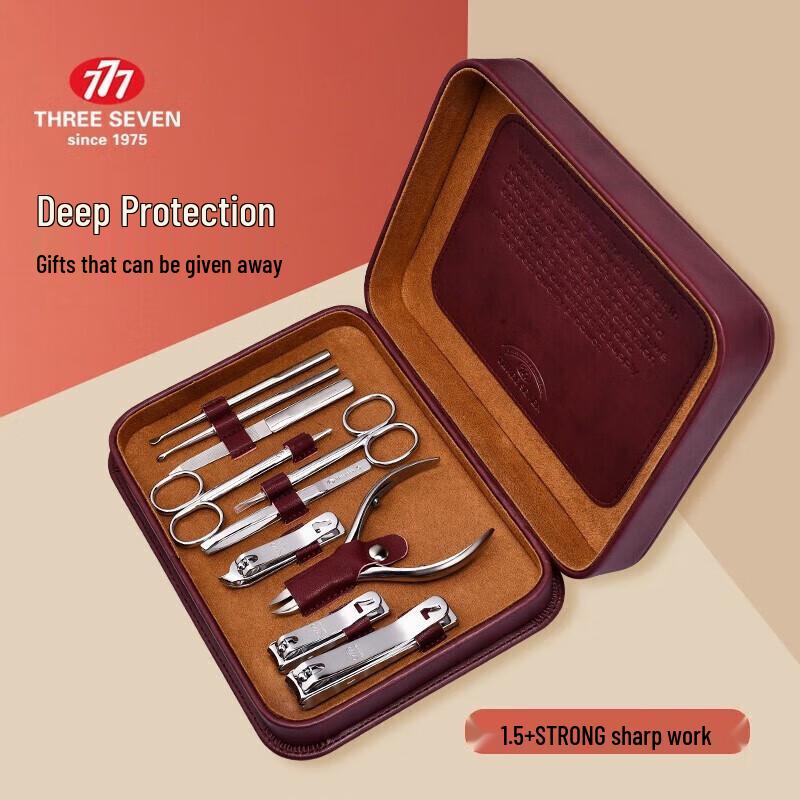 777 Unisex 10-Piece Carbon Steel Nail Care Kit