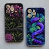 Чехол для телефона «Цветок змеи» «Картина змеи» для iPhone 11 12 13 Mini Pro Max 16 15 14 Pro Max XS X XR 15 8 7 Plus SE Ударопрочный чехол