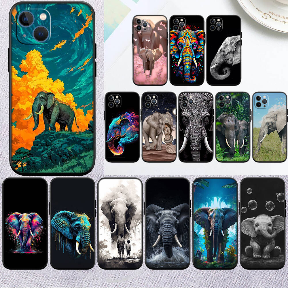 MH8 Animal Elephant Phone Shell for Samsung S20 S21 S22 S23 S24 FE Ultra Plus Lite S21S A55 A07 A17 F06 F16 M06 M16 M56 A36 A37 A57