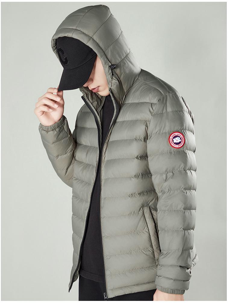 Мужская легкая пуховая куртка с капюшоном Canada Goose - Коллекция Осень/Зима 2025, Повседневная, Спортивная, Универсальная Мода.