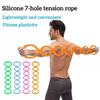 Portable Size Physical Stretch Resistance Band 7 Ring Pull Up Assist Band  Arm Exercise