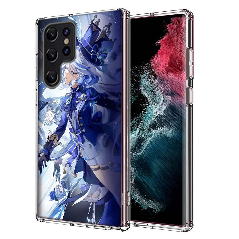 Cute Furina Genshin Impact Capa Phone Case For Samsung S26 Ultra S25 Edge Galaxy S23 S21 S20 S24 FE S22 S10 Plus Cover Clear TPU