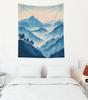 VIKAMA Blue Mist Pine Forest Natural Style Wall Art Hanging Cloth Forest Inspired Tapestry Bohemian Decorative Hanging Cloth
