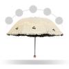 Lace Flower Women Sun Parasol Sunscreen Portable Compact Black Coating Anti UV Rain Umbrella Girl Princess Sunshades