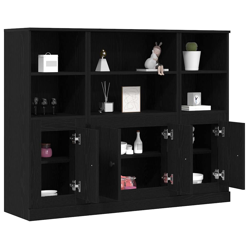 Highboard Black Oak Effect 132 x 35.5 x 103.5 cm