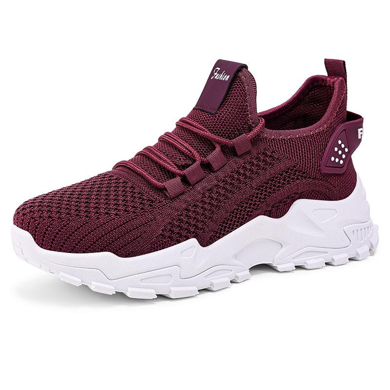 Women's Fashion Solid Color Lace Up Low Top Sports Shoes Summer Casual Outdoor Running Shoes