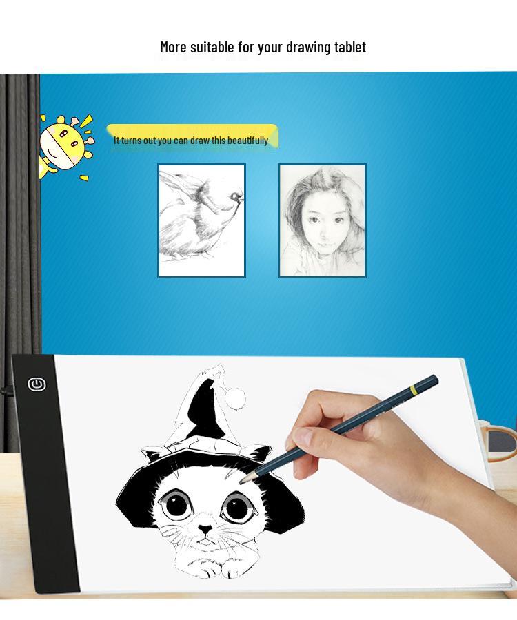 A4 LED Anime Drawing Board - Light-Up Tracing Table for Calligraphy, Sketching, and Diamond Painting.