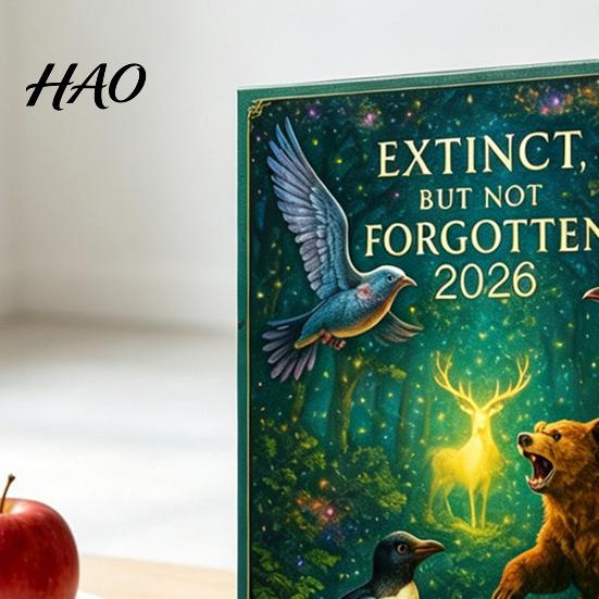 Collectible Toys for Kids 2026 Extinct Species Advent Calendar, 24 Day Countdown Box with Christmas Decoration Car 3D/2D Animal Ornaments, Educational