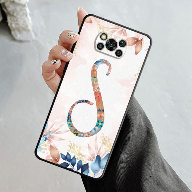 Цветочный узор в виде листьев и букв для Xiaomi Poco X3 Nfc X4pro X5 M3 для Mi 12 13 11 10 10t 8 Note10 Lite 11ultra 11t Pro F1 чехол