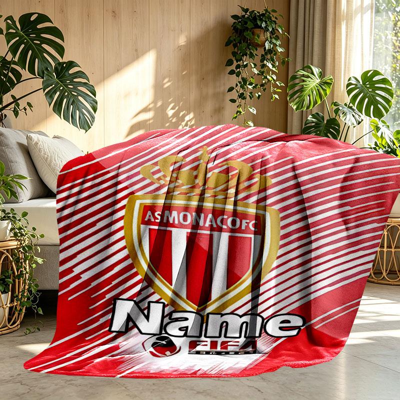 Custom Name Personalized AS Monaco Print Blanket, Home Decor, Bedroom, Sofa, Camping, Couch, Gifts for Birthday Christmas