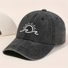 Sunrise White Printed Baseball Cap for Men and Women Fashionable Retro Outdoor Hat Versatile Peaked Cap