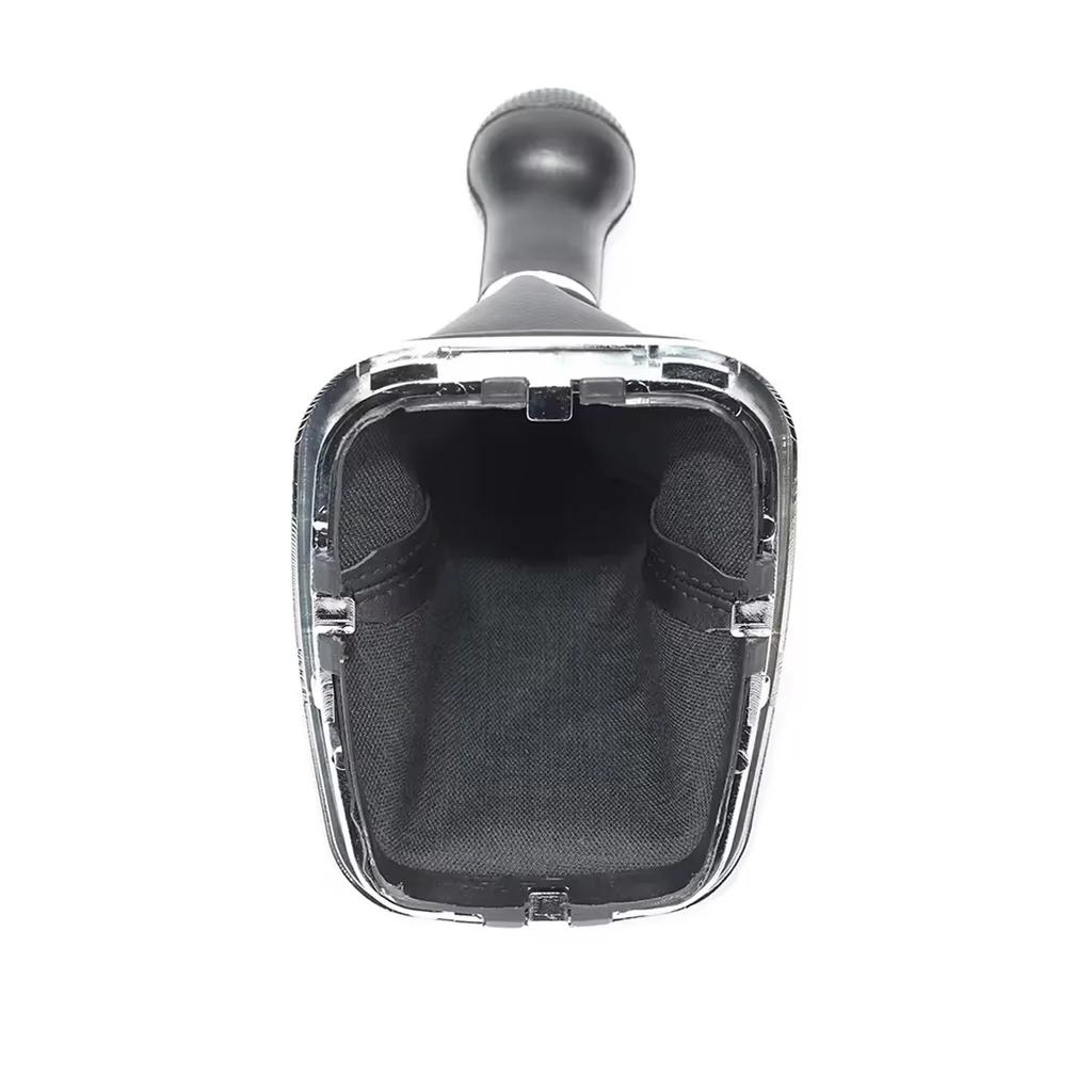 Ручка переключения передач для 5-ступенчатой механической коробки передач Bora Jetta 1999-2005 гг. Дизайн рычага переключения передач Черный кожаный воротник Пылезащитный чехол Аксессуары для переключения передач