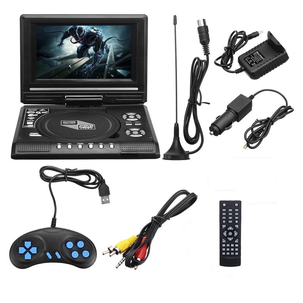 7,8-дюймовый портативный HD-телевизор, DVD-плеер VCD CD MP3 DVD для дома, автомобиля, USB, SD-карты, RCA, Портативный кабель, Игра 16:9. Поворот ЖК-экрана