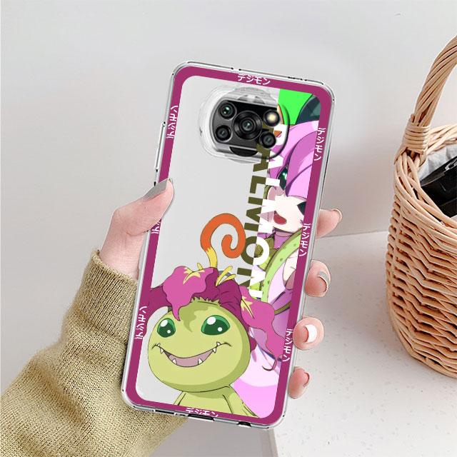 Милый прозрачный чехол Digimon для Xiaomi Mi Poco X3 NFC M3 Pro F3 F1 11 Lite 12 Redmi Note 10 9S 8 7 9, мягкий чехол для телефона