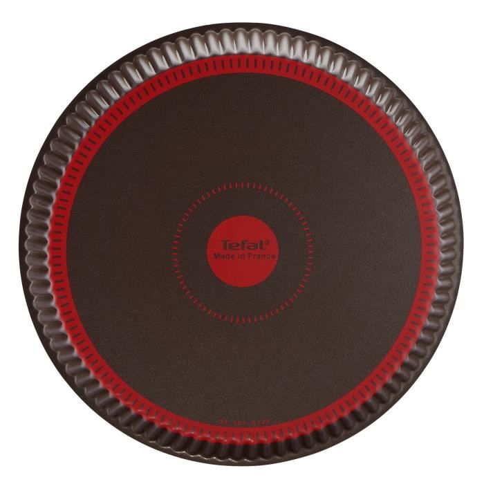 TEFAL Success Moule à tarte 30 cm, Revêtement antiadhésif, Fabriqué en France, Tabac J1608402