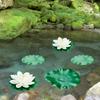 Floating Flowers Artificial Realistic Fake Water Lily Pool Decorations For Rain Backyard Lake Centerpieces Valley Meditation