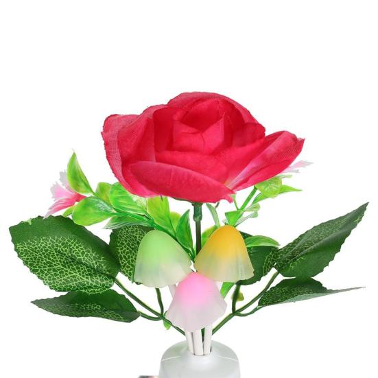 Светодиодная ваза для цветов, настенная розетка, датчик света, меняющий цвет, ночная лампа, декор