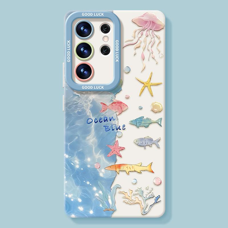 Чехол для телефона «Подводный мир» подходит для Samsung Galaxy S26 летний S25ultra ремешок S24 + свежий S23 комплект