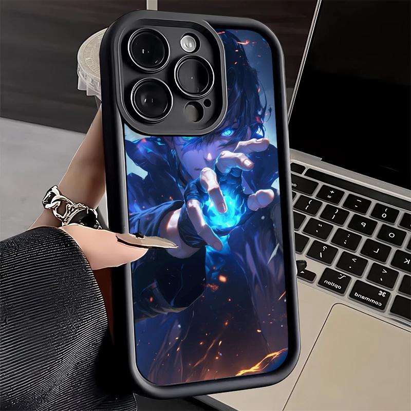Чехол для телефона iPhone 17 Air 16E 15 16 Pro Max S-Solos L-Levelings Аниме Чехол 14 Plus 13 12 Mini Мягкий Силиконовый Fundas