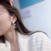 Sweet Personality Girl Moon Korean Asymmetric Earrings Rabbit Drop Earrings Anti Allergy Enamel