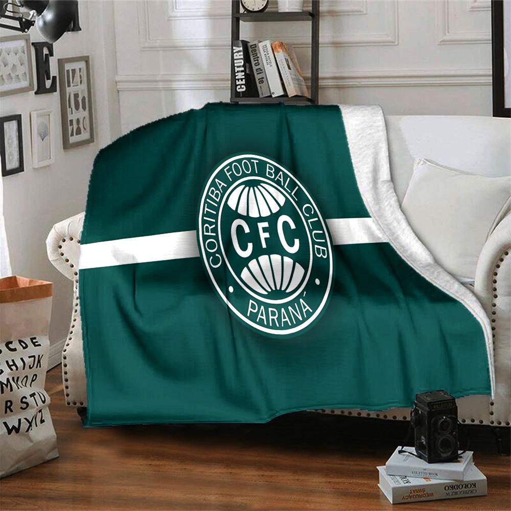 Coritiba Football Club Return Flannel Blanket, Soft Polyester, Modern Design, All-Season for Camping, Travel, Gifts for holidays or birthdays