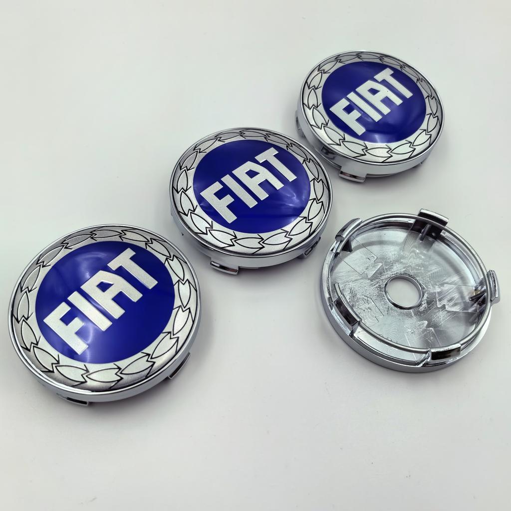 4 шт. 60 мм логотип fiat Колпачки ступицы колеса автомобиля Значок Аксессуары для стайлинга Серебристый ИЛИ Черный Совместимо с FIAT