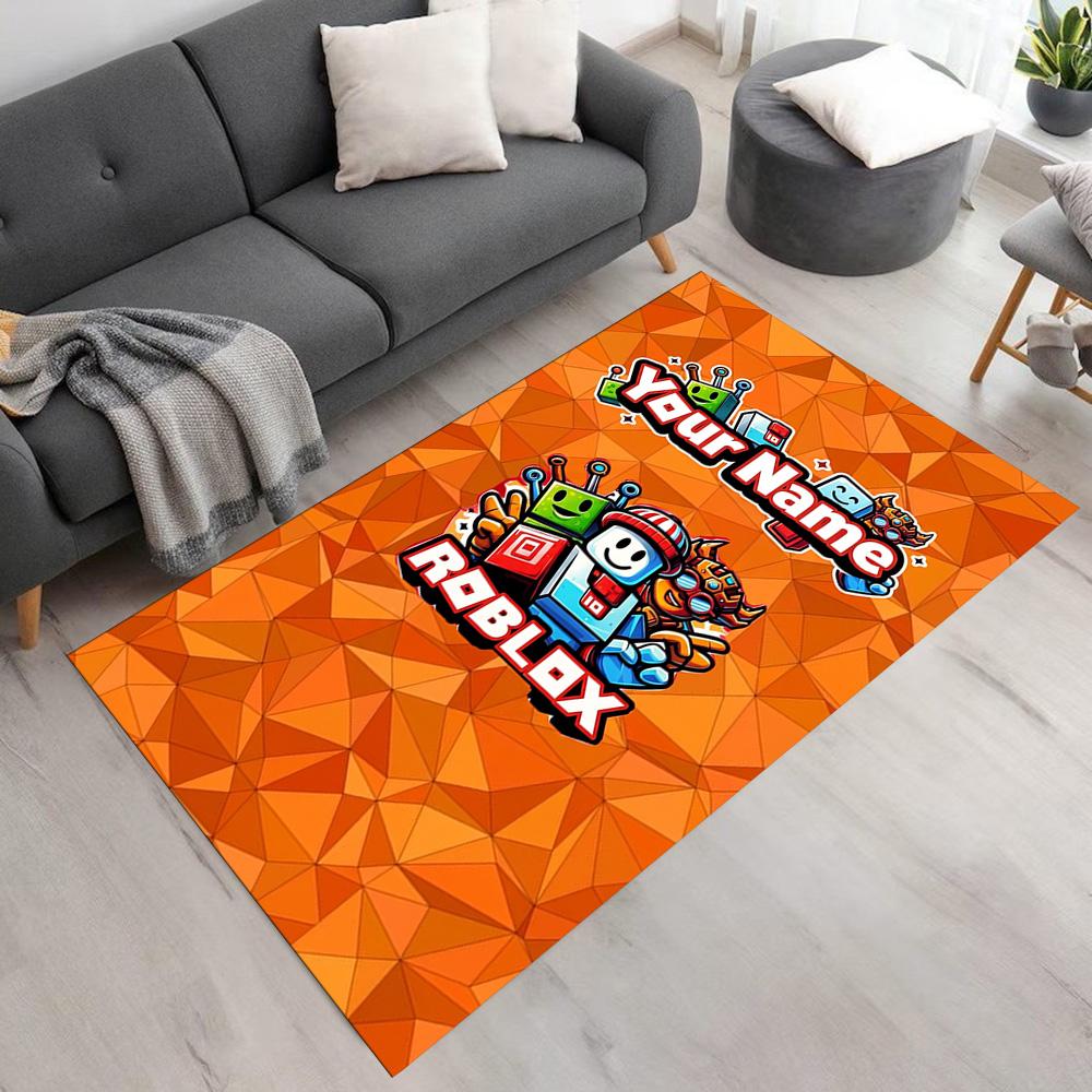 Roblox Customized Name Area Rug Suitable for Game Room Foyer Decorate room Dormitory Anti-slip Rug Office home decor Best for Christmas
