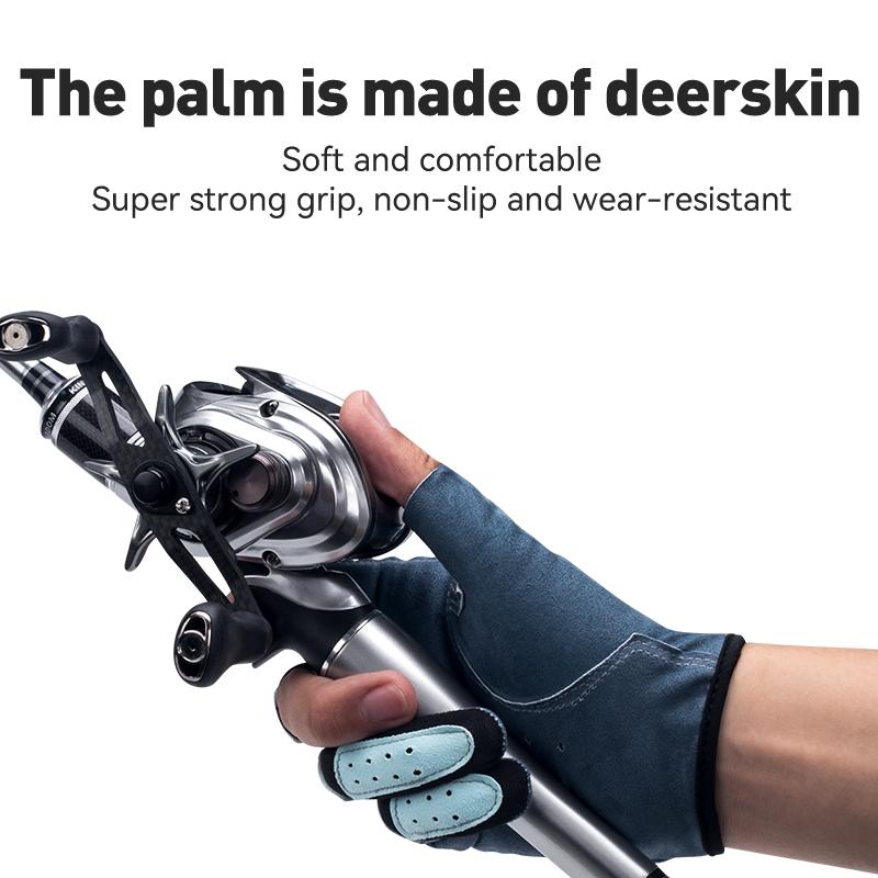 Kingdom Спортивные на открытом воздухе противоскользящие перчатки для рыбалки, ледяная лайкра, дышащая ткань для езды на велосипеде, кемпинга, пешего туризма, перчатки без пальцев