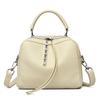 Women's Fashion Zipper Decoration Crossbody Bag Vintage Solid Color PU  Leather Shoulder Bag Luxury Design Ladies Trend Handbags