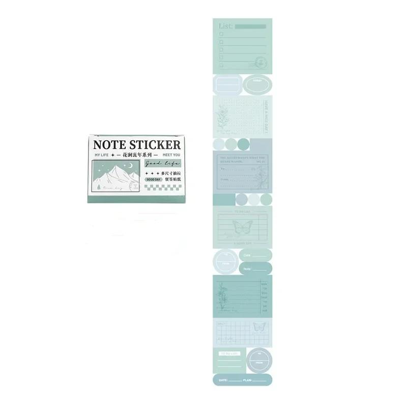 Pull Out Style Washi Tape Retro American Style Decorative Scrapbook Sticker Asethetic Study Sticky Note Cute Stationery Sticker