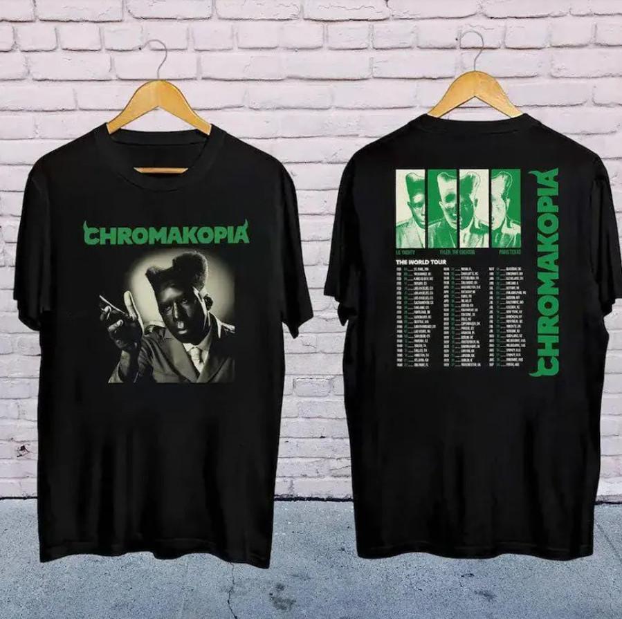 Tyler the Creator Chromakopia Tour 2025 T-Shirt Mens Womens Tees Top – Graphic Heavyweight Black Tee