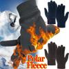 2025 Men's Winter Gloves Solid Women Outdoor Polar Fleece Thicken Warm Cold Gloves Motorcycle Cycling Wrist Glove Black Mittens