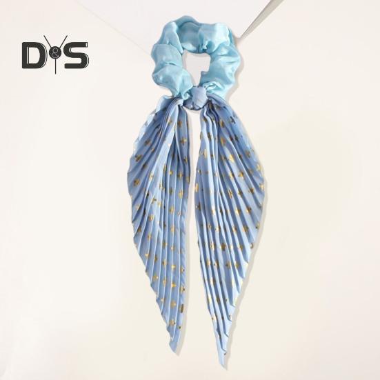 Лента для волос с бантом, декоративная плиссированная тканевая резинка для волос, укладка фиксированных волос, без плавающего кольца для волос, модные аксессуары для волос