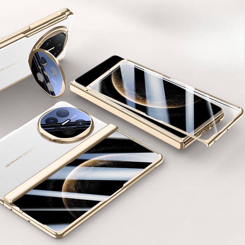 Чехол для телефона Huawei Matex6, интегрированная электрогальваническая складная пружинная петля, противоударный кронштейн, мужской однотонный кожаный чехол X6