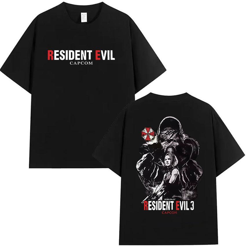 CAPCOM Game Resident Evil Graphic T Shirt Unisex Women Vintage Fashion Short Sleeve Tshirt Casual 100 Cotton Summer Streetwear