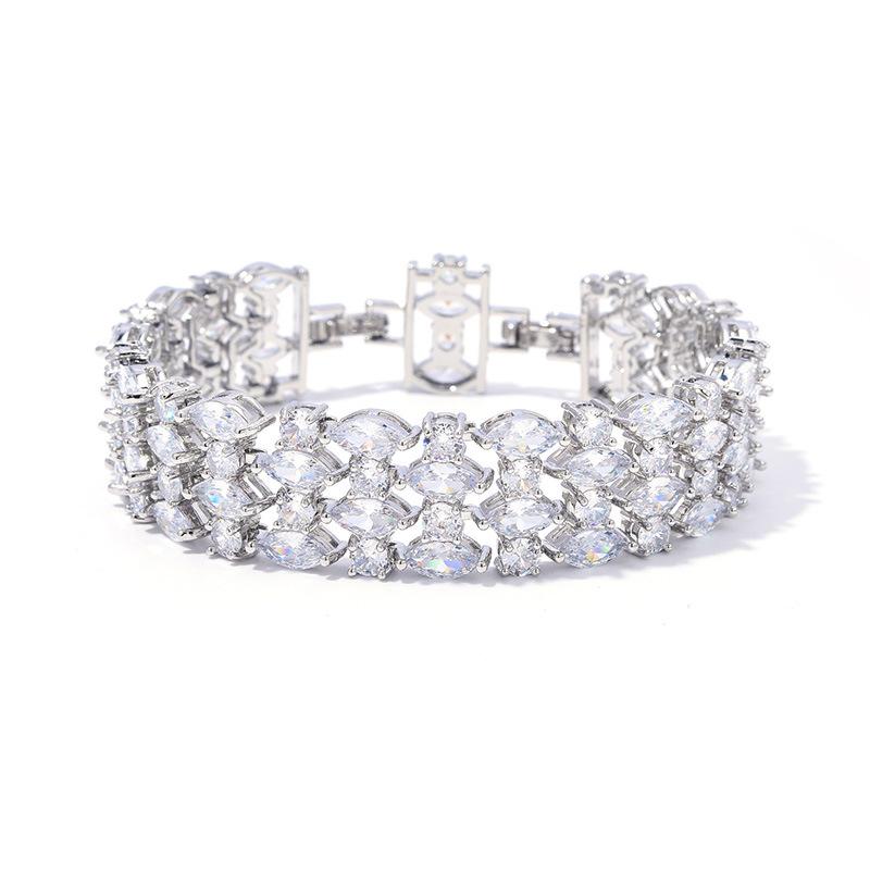 Crystal Zircon Women'S Bracelet, Diamond-Encrusted Bracelet Women, Gift Colored Jewelry.