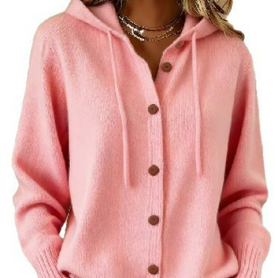 European & American Knit Hooded Cardigan Jacket - Autumn/Winter Women's Casual Fashion 2026