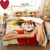 3D Kids Boys Anime One Pieces Duvet Cover Merry Christmas Bedding Set Queen King Full Size for Holiday Bedroom Teens Women Gift