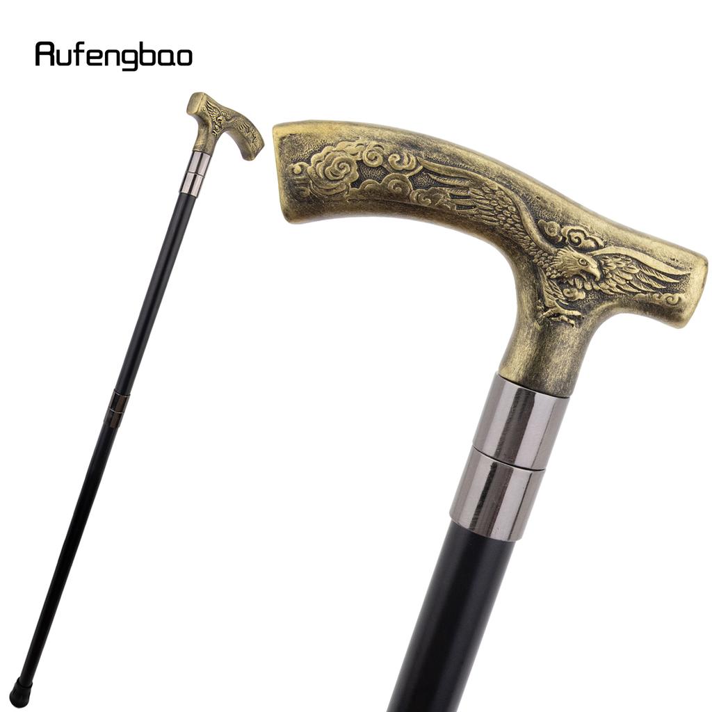 Желтая полимерная трость с орлом, модная декоративная стальная трость, элегантная трость для джентльмена для косплея, набалдашник, посох, 93 см