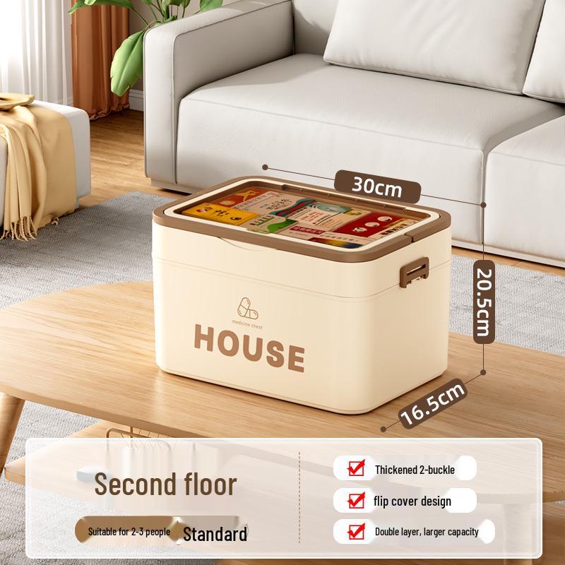 Large Multi-Layer Medicine Storage Box - Portable Family First Aid Kit