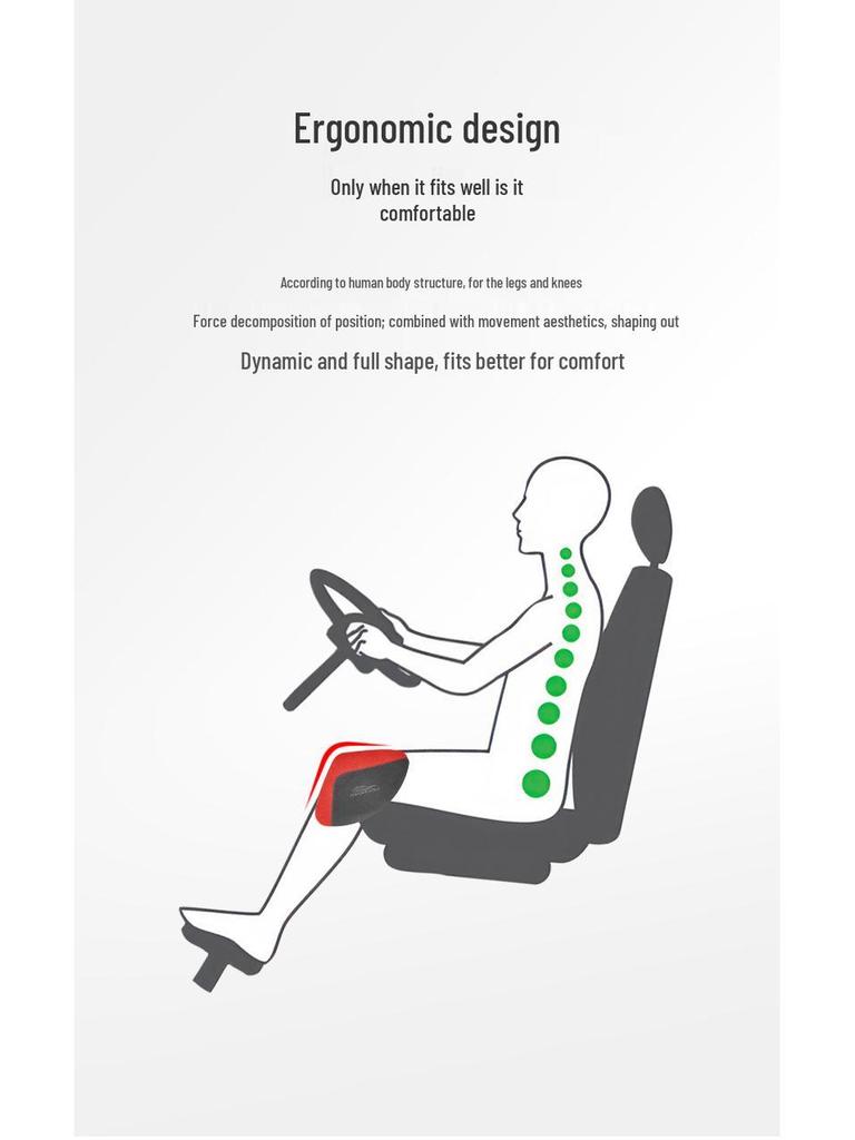 Car Essential: Alcantara Knee Support Cushion for Long-Distance Driving