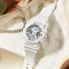 Casio Часы с кварцевым механизмом Женские часы Серебристый циферблат GMA-S120VA-7APR-