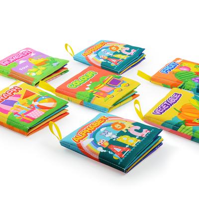 Книга из сенсорной ткани, пособия для раннего образования и обучения младенцев, устойчивая к разрыву детская познавательная тканевая игрушка-книжка