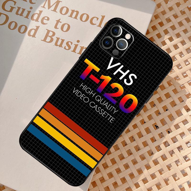 Ретро-чехол для iPhone в виде VHS-кассеты для iPhone 16 13 11 12 14 15 Pro Max mini XR X XS MAX Plus