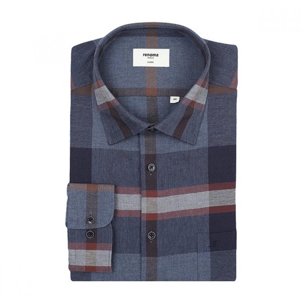 Renoma Big Check Twill Classic Shirt Rnfsg1041 Ny