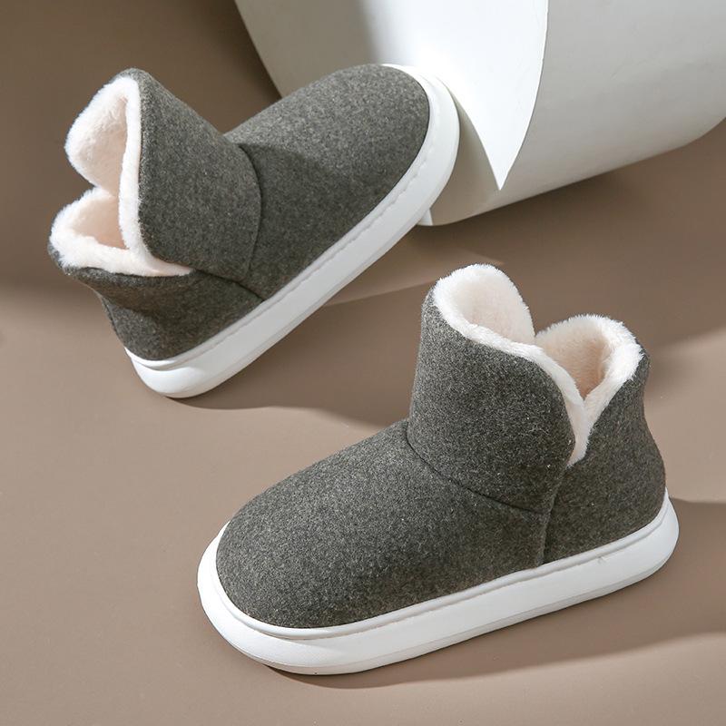 Women's Faux Fur Fleece Lined Indoor Ankle Boots Cozy High-Density Winter Bootie Breathable Warm Shoes with Non Skid Sole for Women