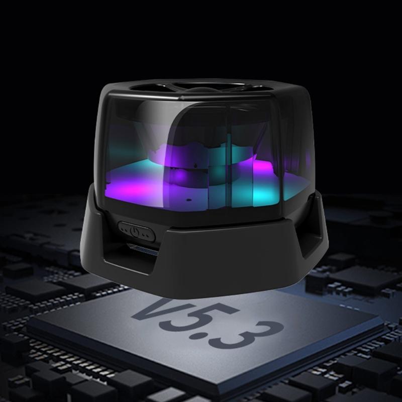 Портативная Bluetooth-совместимая колонка, красочный световой эффект, беспроводное музыкальное устройство, держатель для телефона, для активного отдыха
